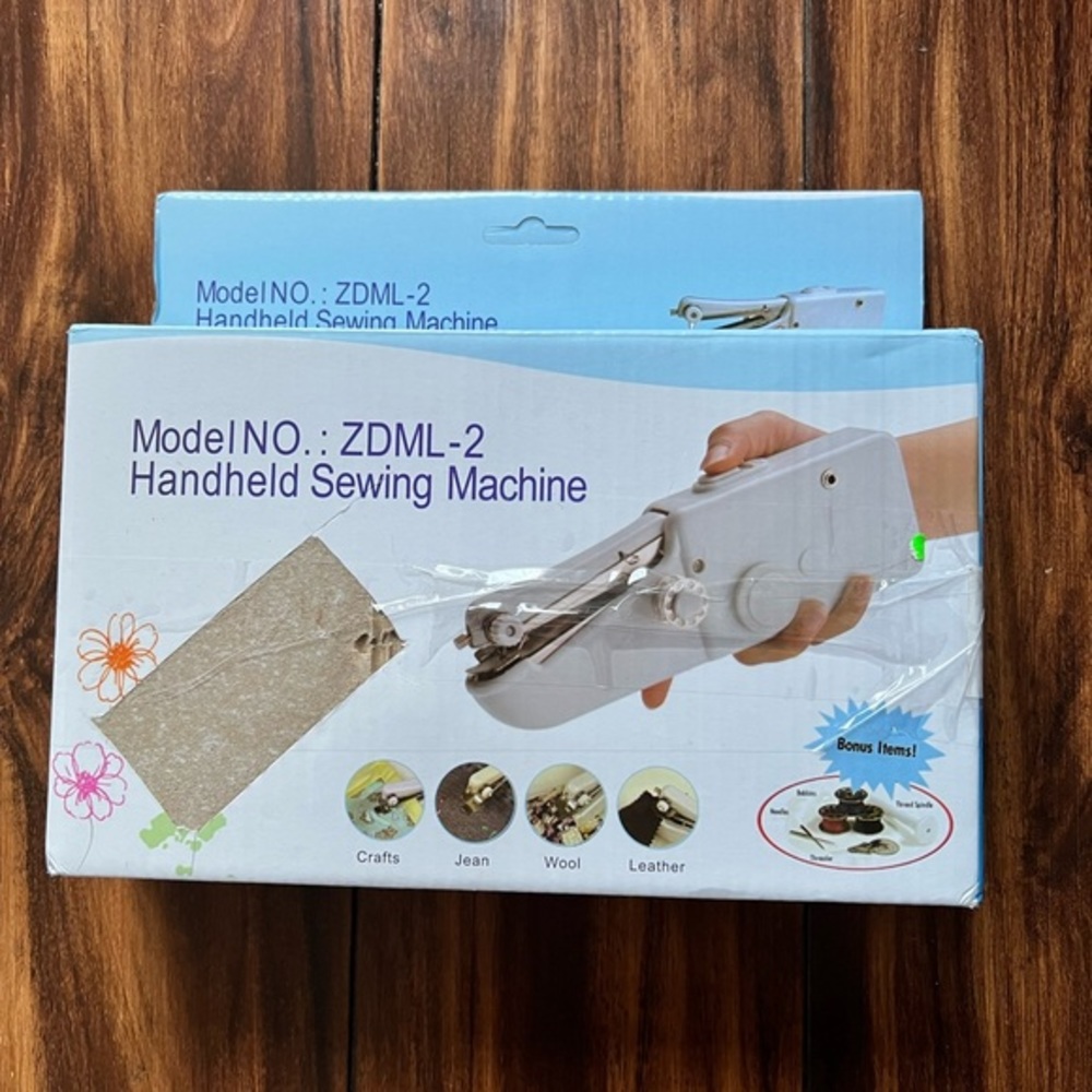 Handheld Single-Thread Sewing Machine, White - Picture 2 of 10